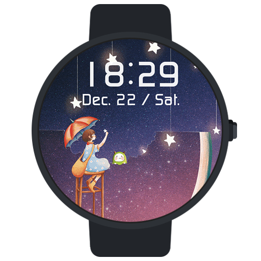 Summer Night Animated Gif Watch Face Laai af op Windows