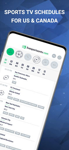 Android application Live Sports On TV - Schedule screenshort
