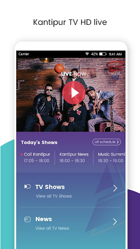 Android application Kantipur TV HD screenshort