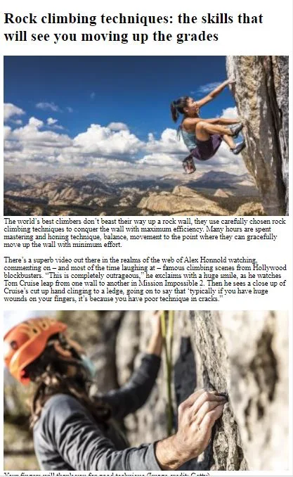 Rock Climbing Techniques & Moves