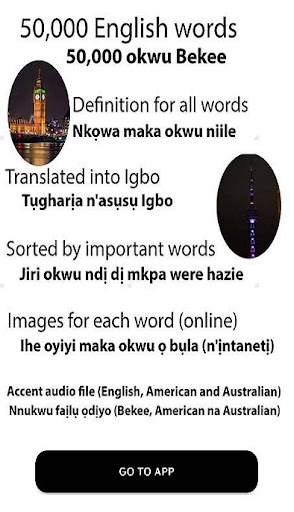 Android application English igbo dictionary screenshort
