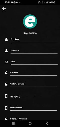 Android application EcoRide screenshort