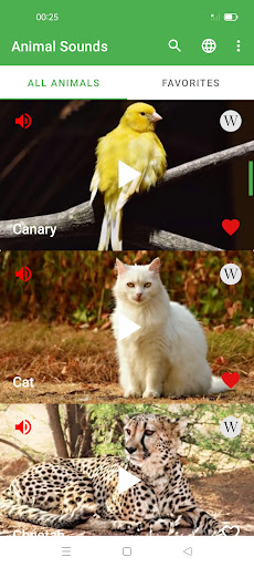 Android application Animal Sounds screenshort