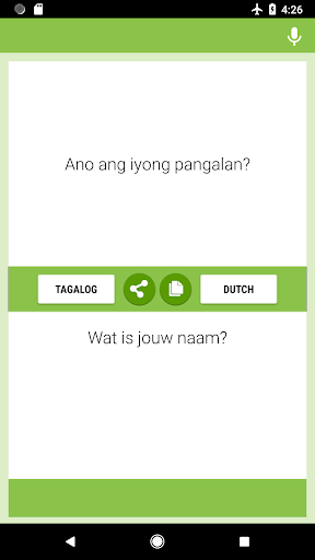 Android application Tagalog-Dutch Translator screenshort