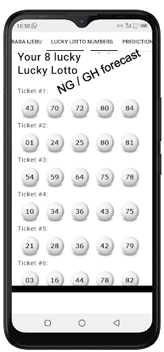Lotto 2Sure forecast my dough Screen 3