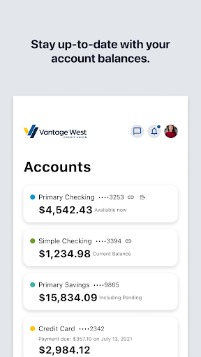 Vantage West Credit Union Screen 2