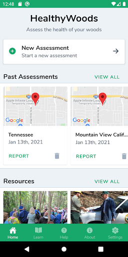 Android application HealthyWoods screenshort