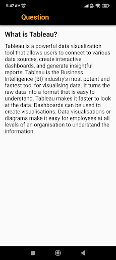 Tableau Interview Question Screen 3