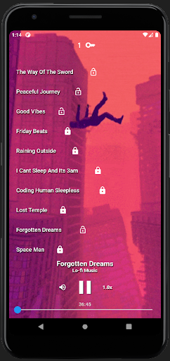 Android application Leaf Lo-Fi Music screenshort
