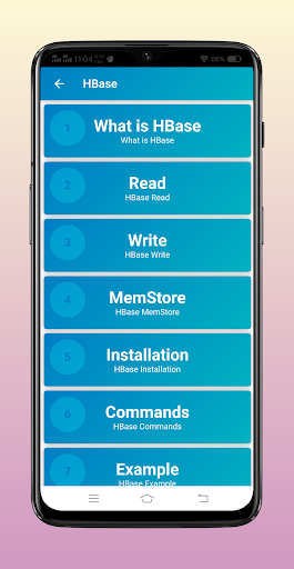 Android application Learn Hadoop and Big Data PRO screenshort