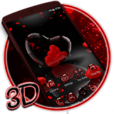 3D Valentine Glass Tech Love Theme icon