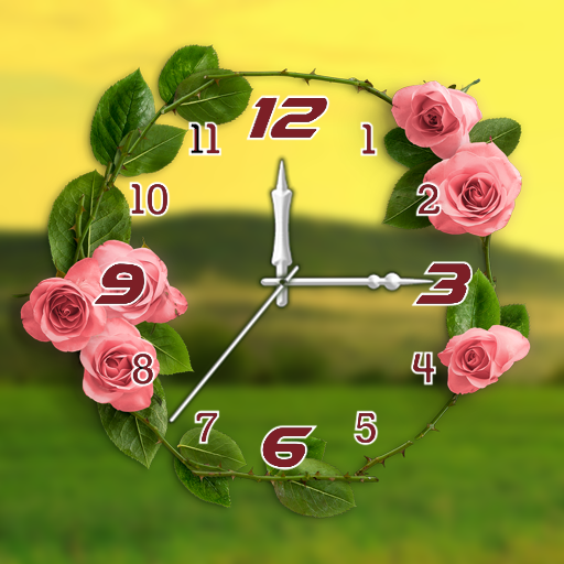 Rose clock live wallpaper logo