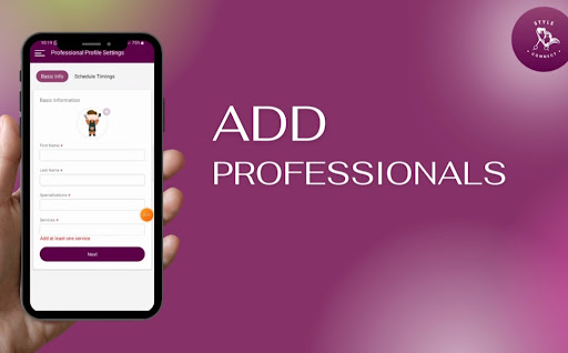 StyleConnect Salon booking app Screen 3