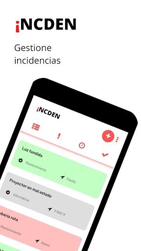 Android application INCDEN screenshort