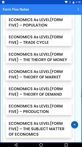 Form Five notes, All subjects Screen 2