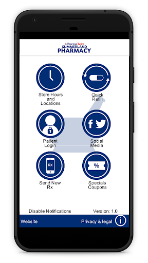 Android application Summerland Pharmacy screenshort