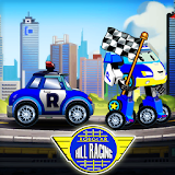Robot Car Hill Racing - Poli Climb Racing Games icon