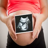 Pregnancy and ultrasound guide icon