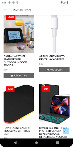 Rivan Store Screen 2