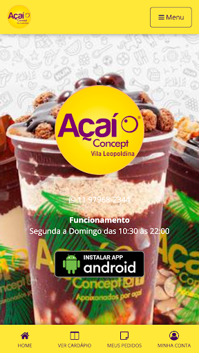 Android application Açaí Concept Vila Leopoldina screenshort