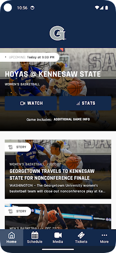 Screenshot of Georgetown Hoyas
