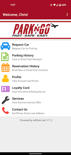 Android application Park-N-Go Dayton Airport screenshort