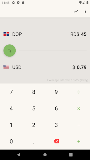 US Dollar to Dominican Peso Screen 2
