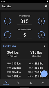 1 Rep Max Calculator and Log Unknown