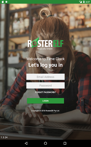 RosterElf Time Clock Screen 2
