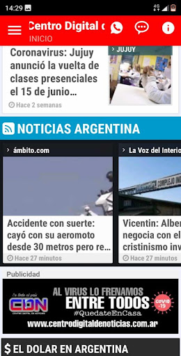Android application CDN Centro Digital de Noticias screenshort