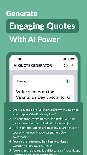 AI Quotes Generator, Writer Screen 2