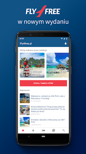 Android application Fly4free.pl - tanie loty screenshort