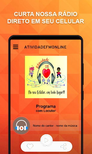 Android application atividadefmonline screenshort