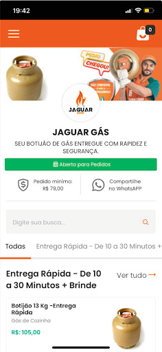Android application JAGUAR GÁS screenshort