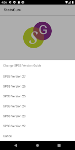 Captura 1 StatsGuru for SPSS android