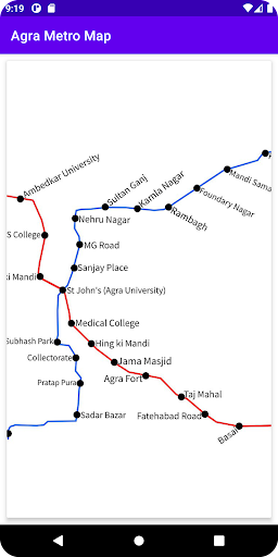 Agra Metro Map Screen 3