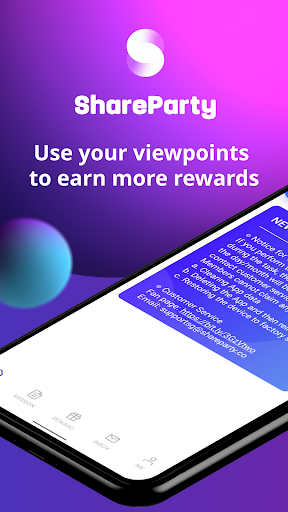 Android application ShareParty - Online Surveys screenshort