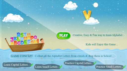 Android application Learn the Alphabet with boat g screenshort