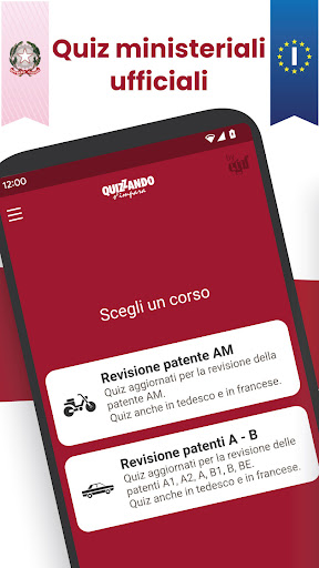 Android application Quiz Revisione Patente 2024 screenshort