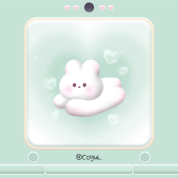 Image de l'icône 카카오톡 테마 - 민트 3D 토끼