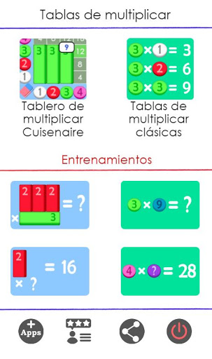 Android application Tablas de multiplicar screenshort
