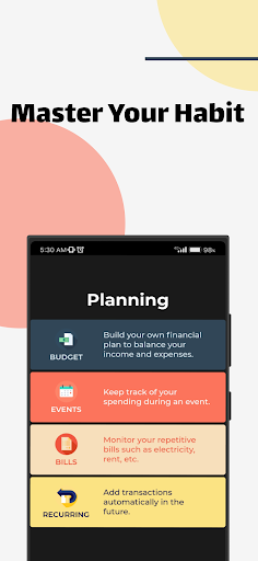 Android application Money Space screenshort