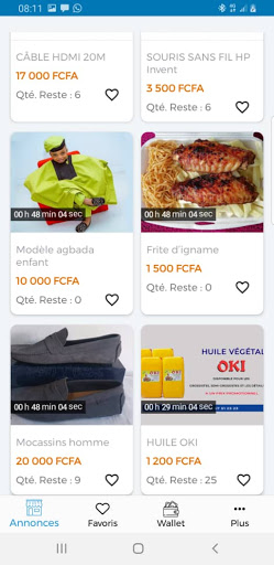 Android application Vente Pro screenshort