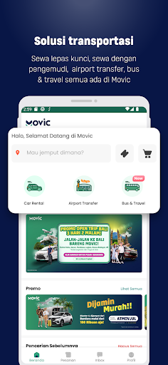 Android application Movic - Solusi Rental Mobil screenshort