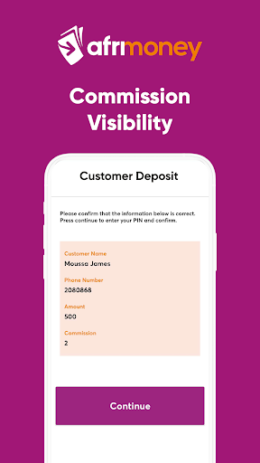 Android application Afrimoney Agent Gambia screenshort