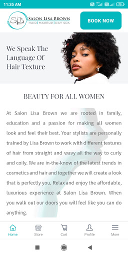 Android application Salon Lisa Brown - Alabama screenshort