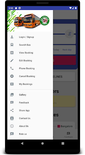 Android application B.R Travels screenshort