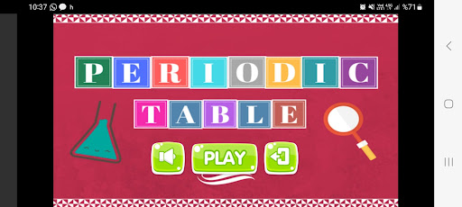 Periodic Table Game Screen 2