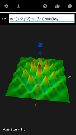 3D Graphing Calculator Screen 2