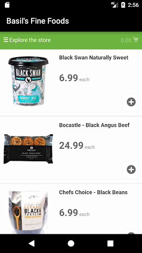 Basil’s Fine Foods Screen 2